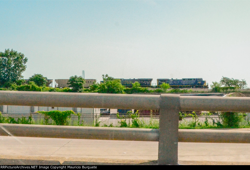 CSX Train passing by the yard